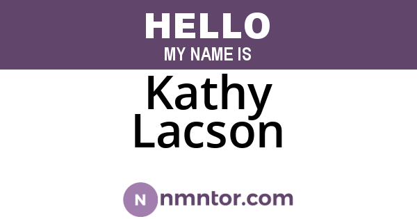 Kathy Lacson
