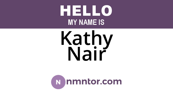 Kathy Nair