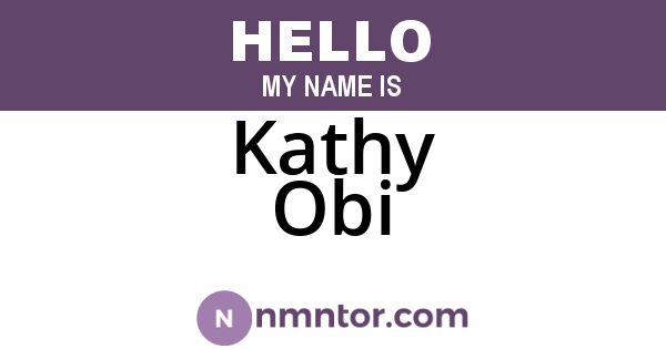 Kathy Obi