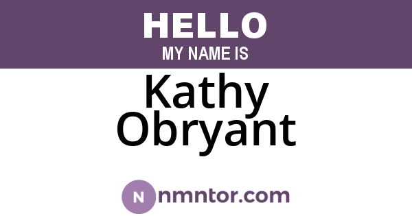 Kathy Obryant