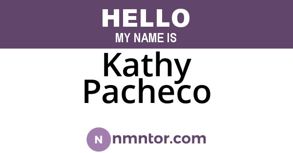 Kathy Pacheco