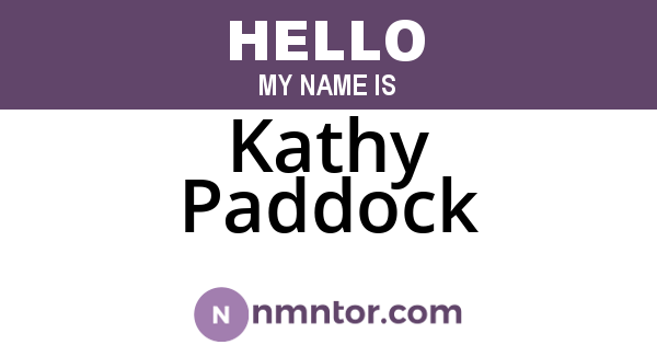Kathy Paddock