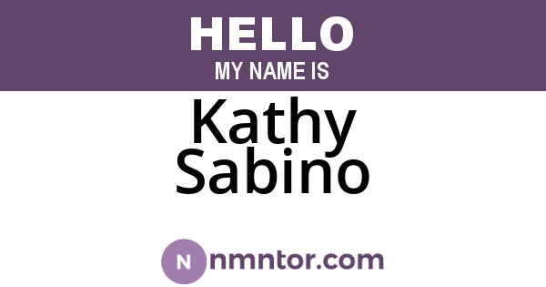 Kathy Sabino