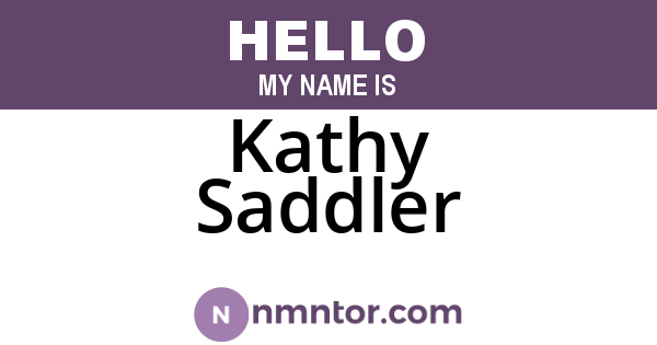 Kathy Saddler