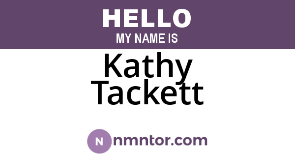Kathy Tackett