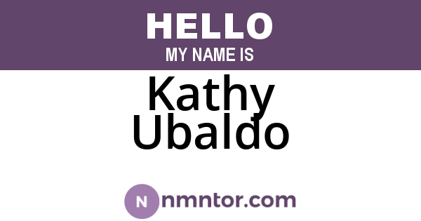 Kathy Ubaldo
