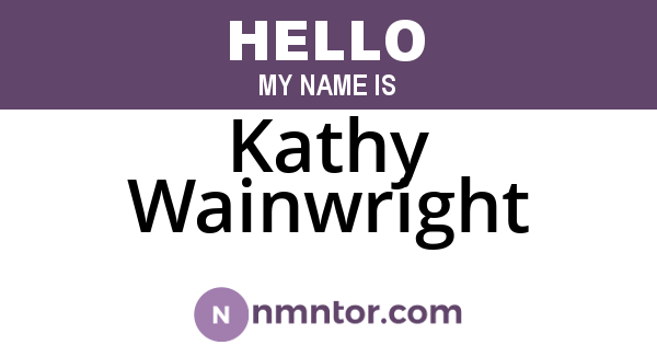 Kathy Wainwright