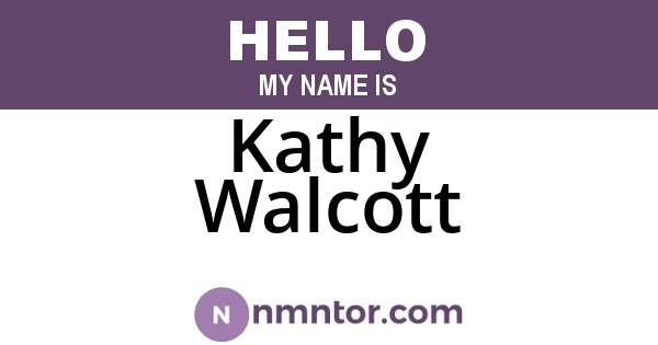 Kathy Walcott