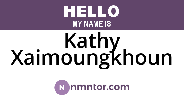 Kathy Xaimoungkhoun