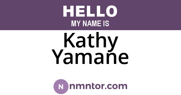 Kathy Yamane