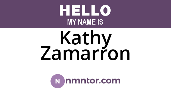 Kathy Zamarron