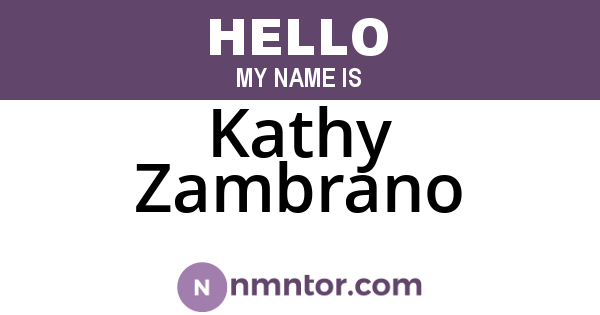 Kathy Zambrano