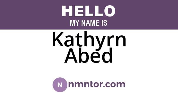 Kathyrn Abed