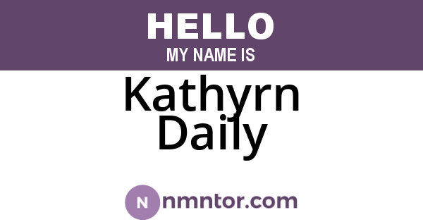 Kathyrn Daily