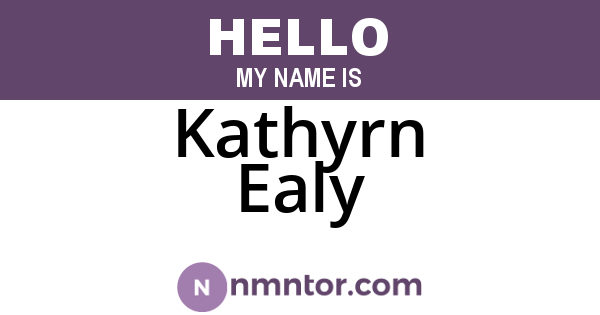 Kathyrn Ealy