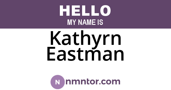 Kathyrn Eastman