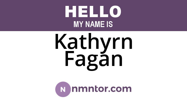 Kathyrn Fagan