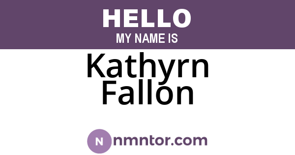 Kathyrn Fallon