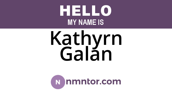 Kathyrn Galan