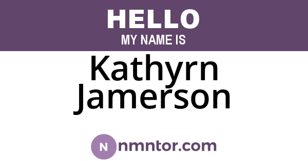 Kathyrn Jamerson