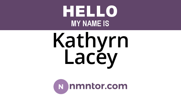 Kathyrn Lacey