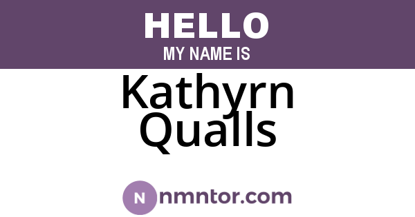 Kathyrn Qualls