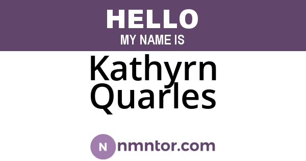 Kathyrn Quarles