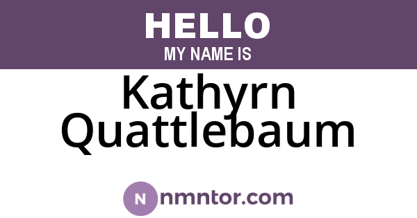 Kathyrn Quattlebaum