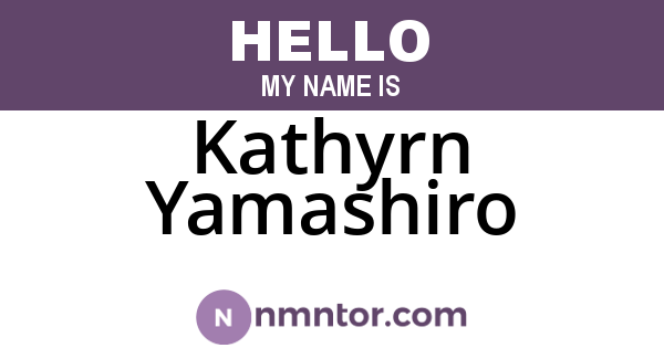 Kathyrn Yamashiro
