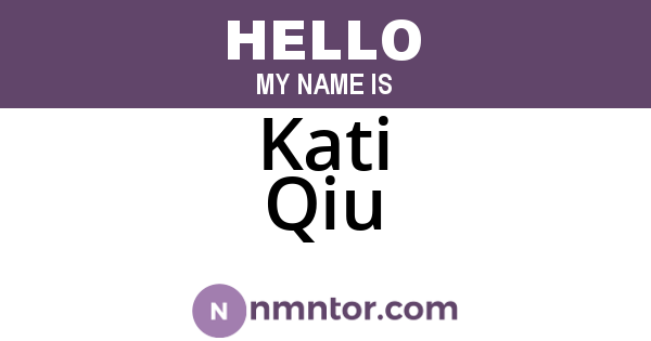 Kati Qiu
