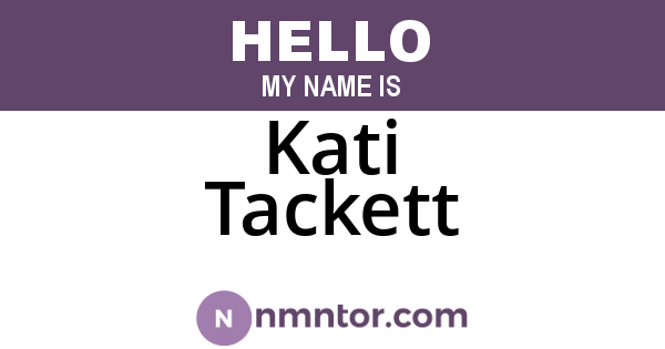 Kati Tackett