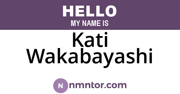 Kati Wakabayashi