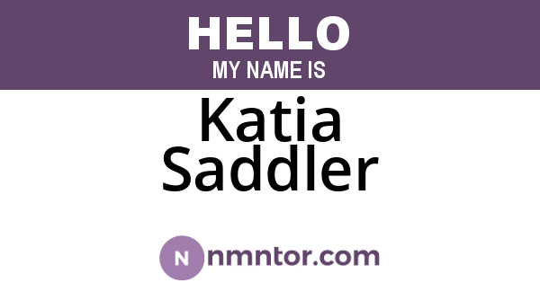Katia Saddler