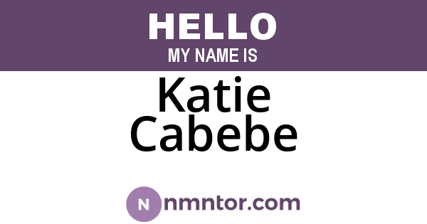 Katie Cabebe