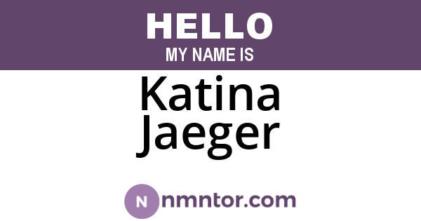 Katina Jaeger