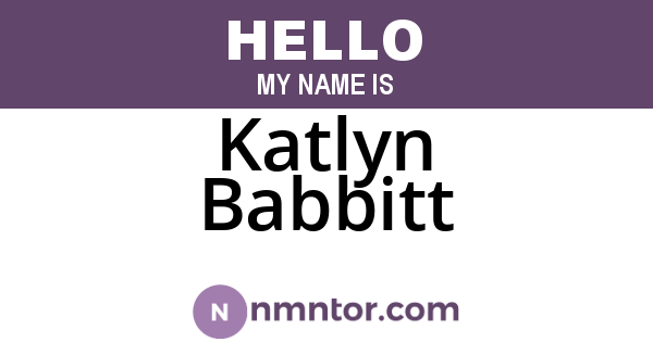 Katlyn Babbitt