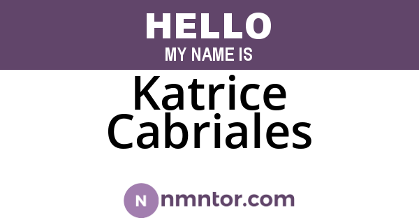 Katrice Cabriales