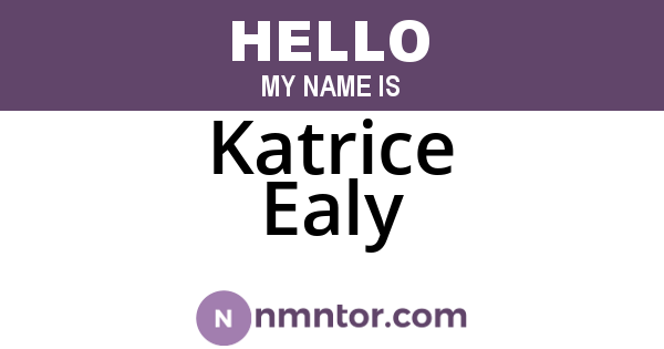 Katrice Ealy