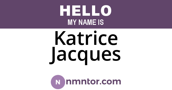 Katrice Jacques