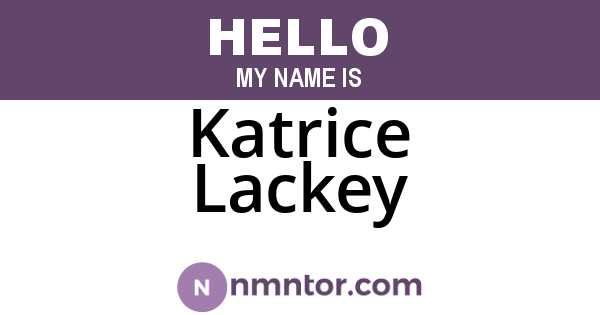 Katrice Lackey