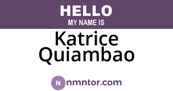 Katrice Quiambao