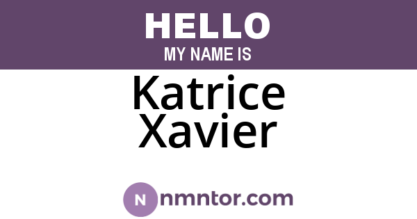Katrice Xavier