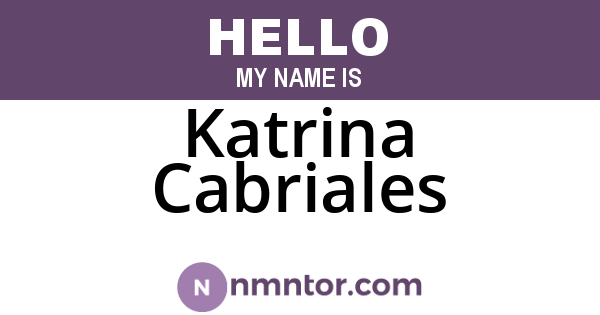 Katrina Cabriales