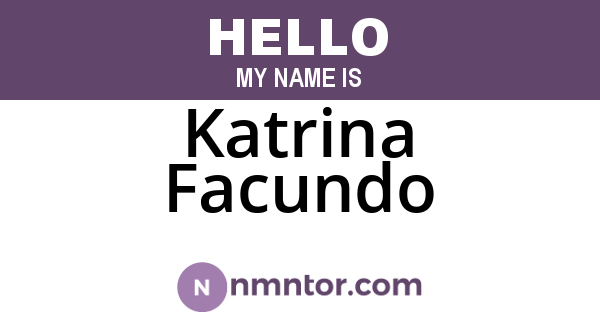 Katrina Facundo