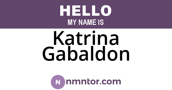 Katrina Gabaldon