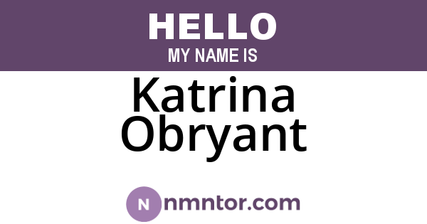 Katrina Obryant