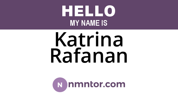 Katrina Rafanan