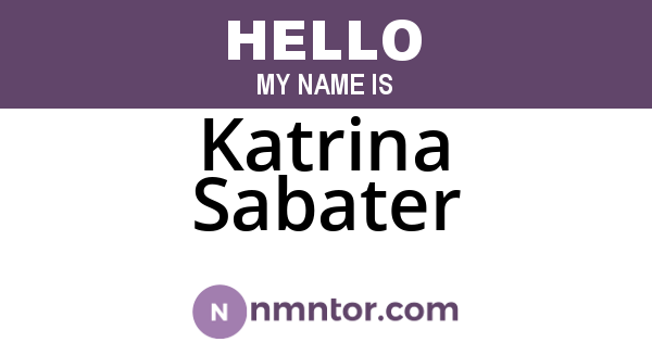 Katrina Sabater