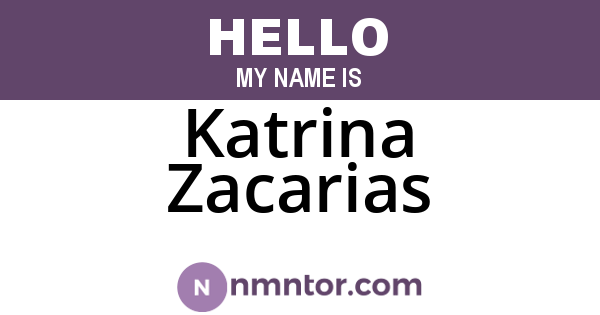 Katrina Zacarias