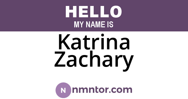 Katrina Zachary